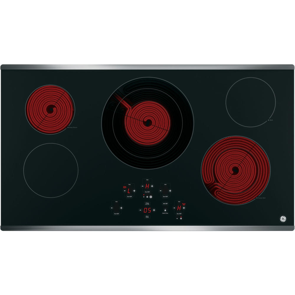 GE Appliances JP5036SJSS  36" Built-In Touch Control Electric Cooktop - Stainless Steel