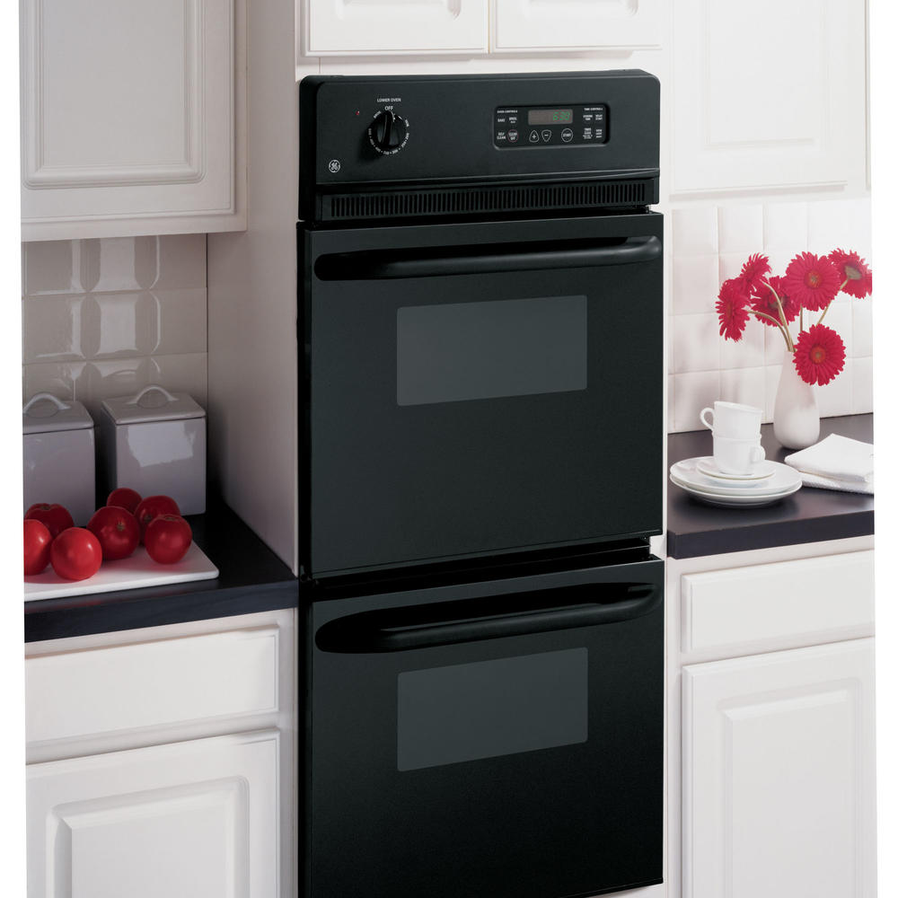 GE Appliances JRP28BJBB  24" Self-Clean Double Electric Wall Oven