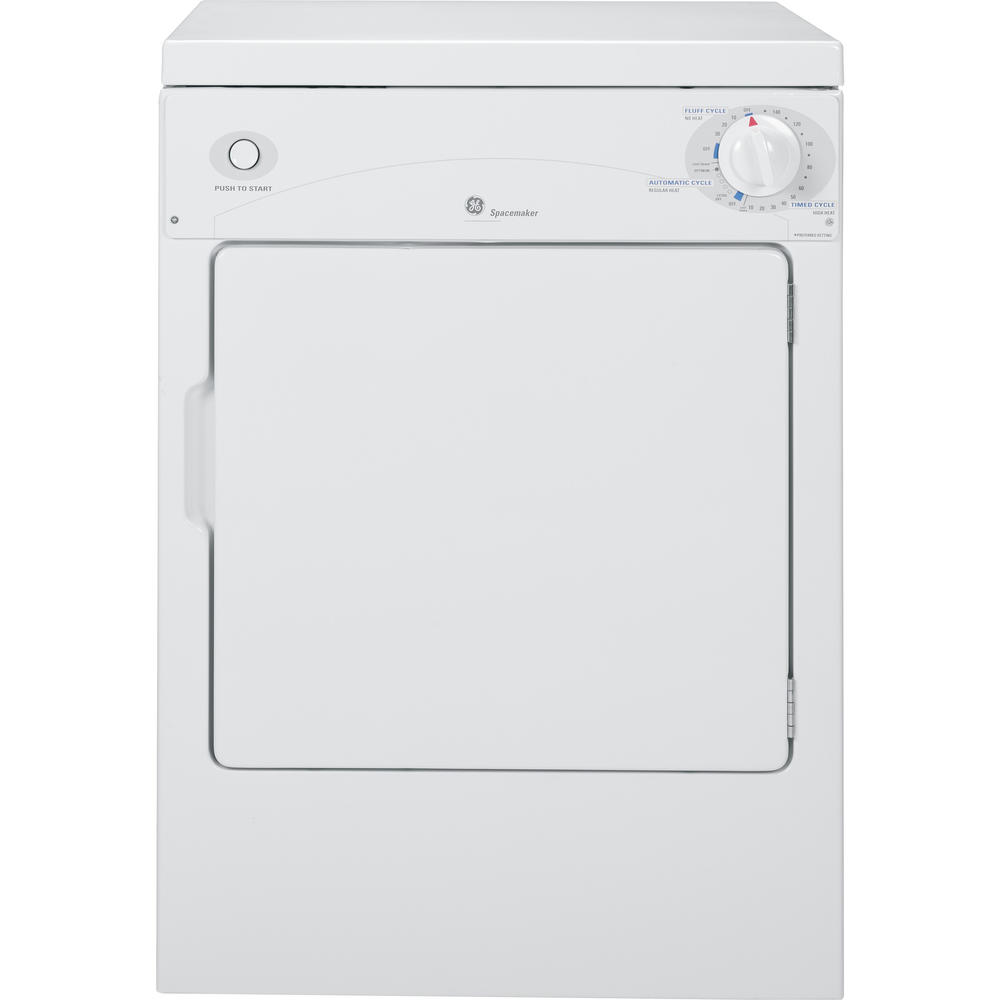 GE Appliances DSKP333ECWW 3.6 cu. ft. White Electric Dryer