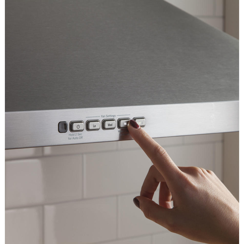 GE Appliances JVW5301SJSS 30" WallMount Pyramid Chimney Hood