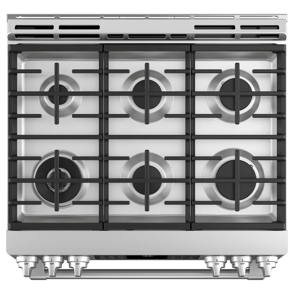 GE Appliances CGS986SELSS  30" Slide-In Range with Warming Drawer - Stainless Steel