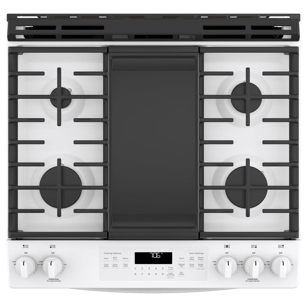 GE Appliances JGS760DELWW 30" SlideIn Convection Gas Range White