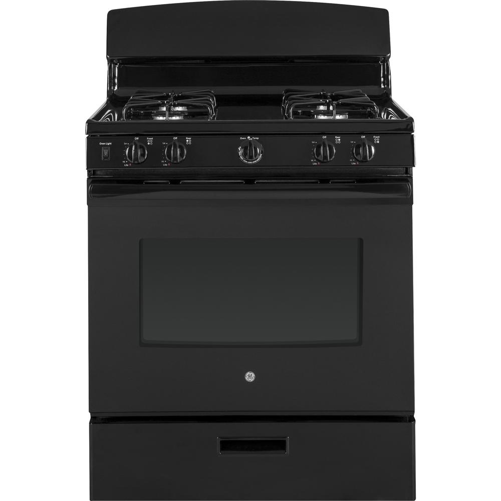 GE Appliances JGBS30DEKBB 30" FreeStanding Gas Range Black