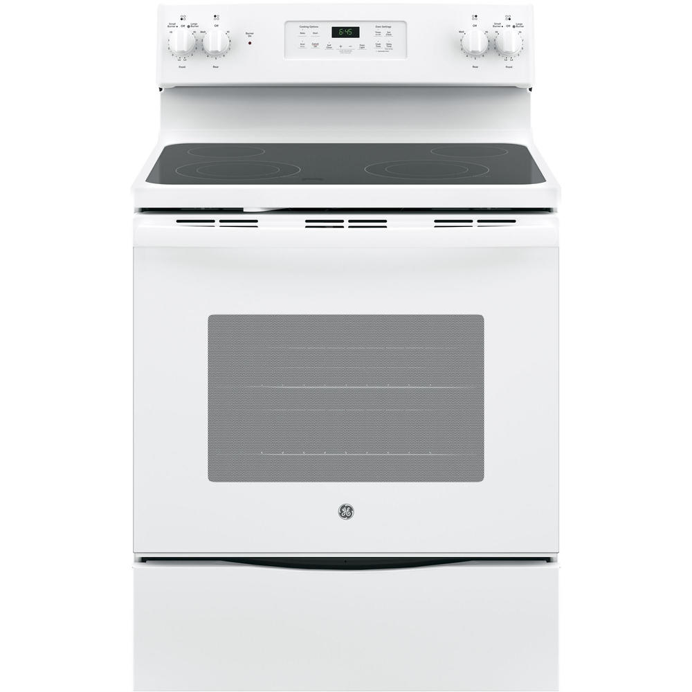 GE Appliances JB645DKWW 30" Freestanding Electric Range White