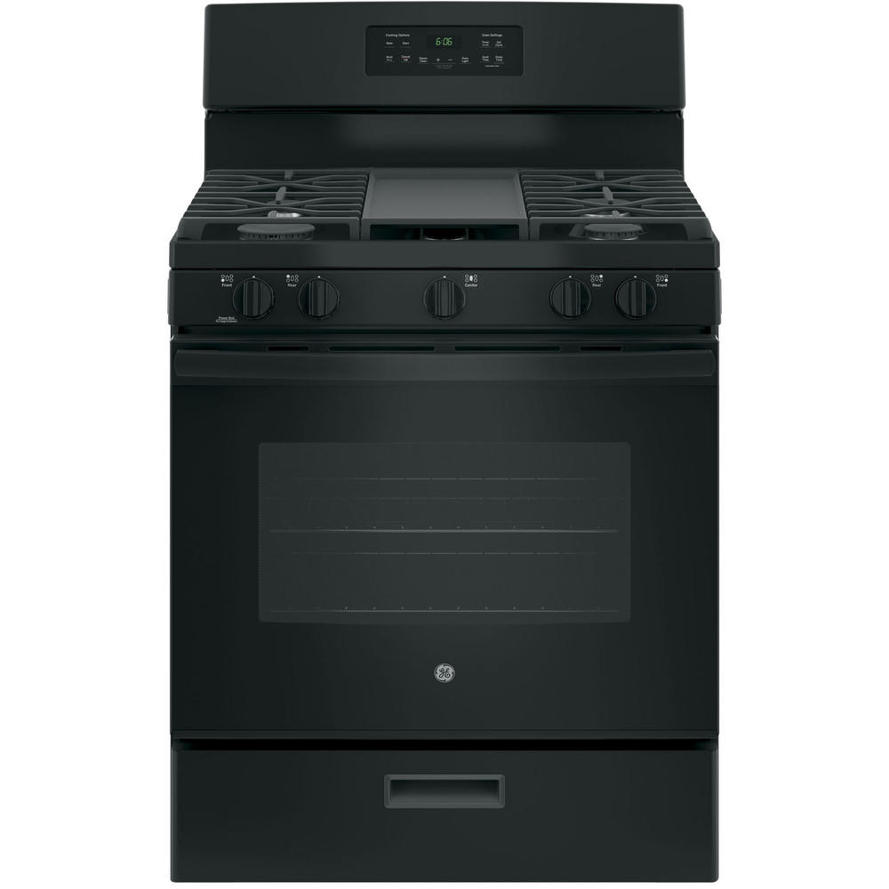 GE Appliances JGBS66DEKBB 30" Freestanding Gas Range Black