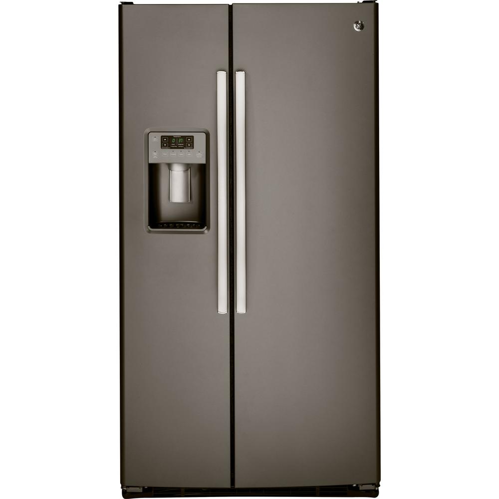 GE Appliances GSS23GMKES 23.2 cu. ft. Side-by-Side Refrigerator - Slate