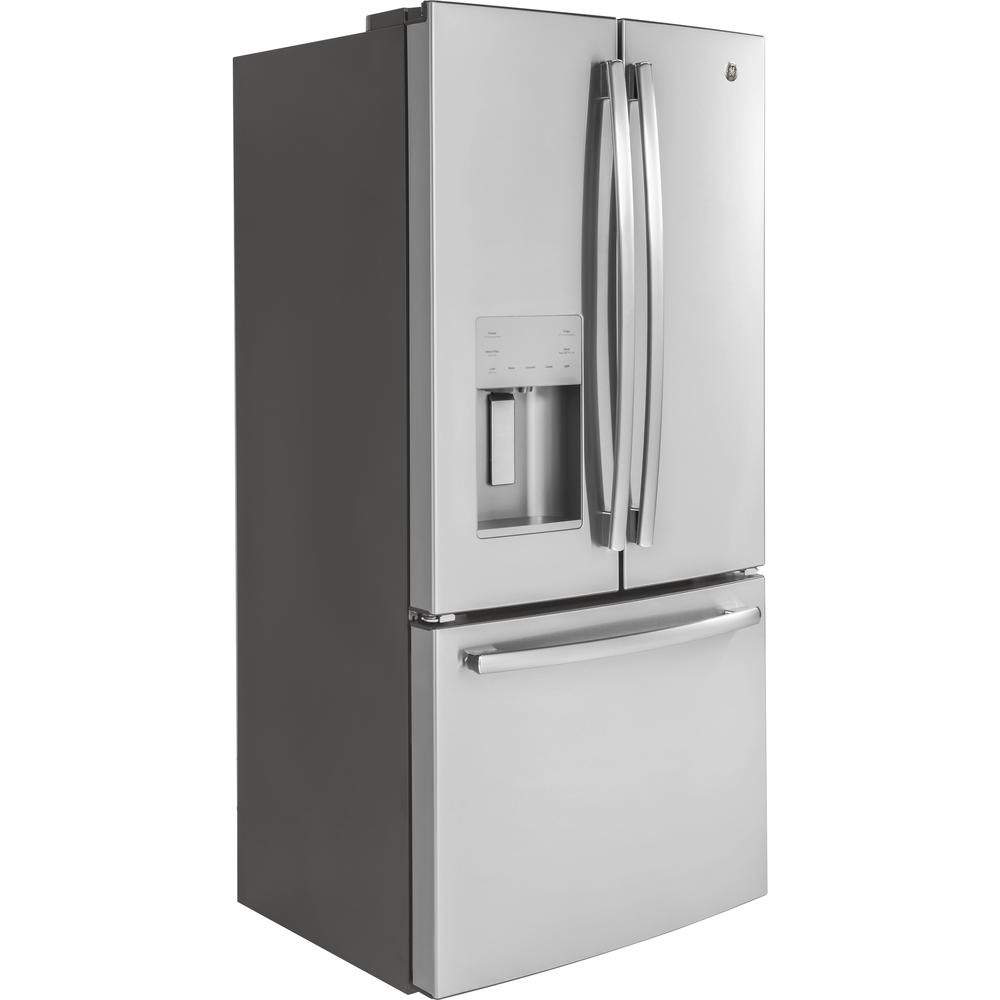 GE Appliances GYE18JSLSS ENERGY STAR&#174; 17.5 Cu. Ft. Counter-Depth French Door Refrigerator - Stainless Steel