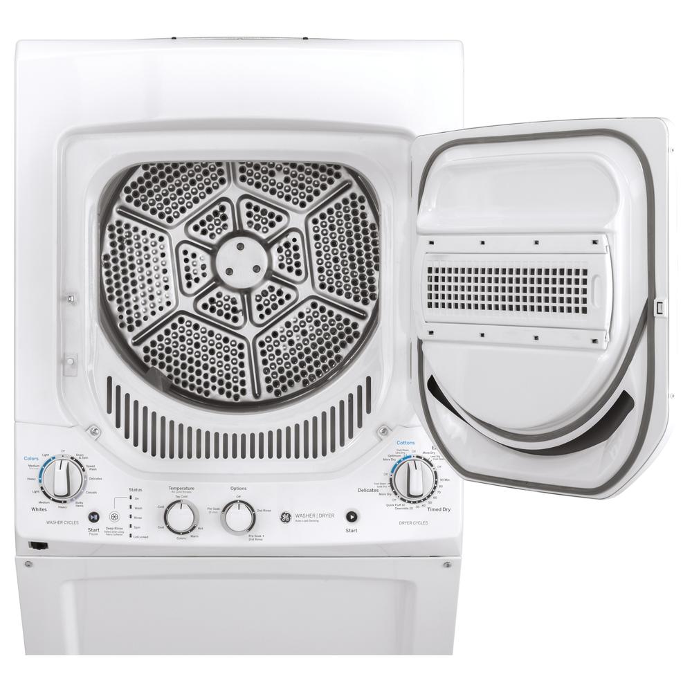GE Appliances GUD24ESSMWW Unitized Spacemaker&#174; 2.3 cu. ft. Washer & 4.4 cu. ft. Dryer - White