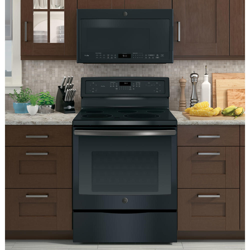 GE Profile Series PB911FJDS 30" Freestanding Electric Range w/ Convection Oven - Black Slate