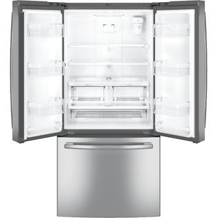 Ge Appliances Gne25jskss 25 Cu Ft French Door Refrigerator Stainless Steel