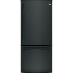 GE Appliances GDE21EGKBB 20.9 cu. ft. Bottom Freezer Refrigerator - Black