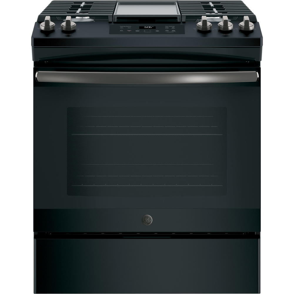 GE Appliances JGSS66FELDS 30" Slide-In Gas Range - Black Slate