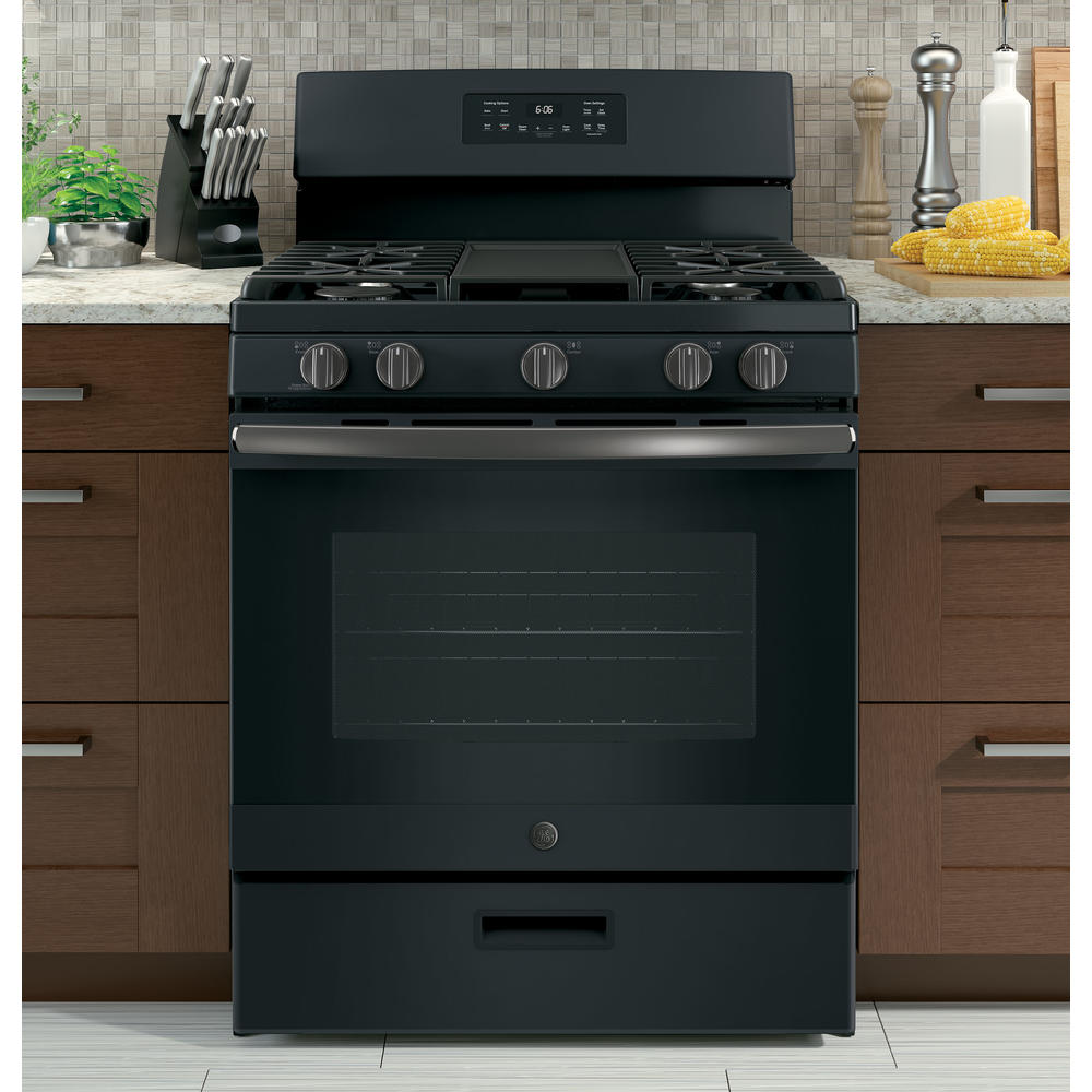 GE Appliances JGBS66FEKDS 30" Freestanding Gas Range Black Slate