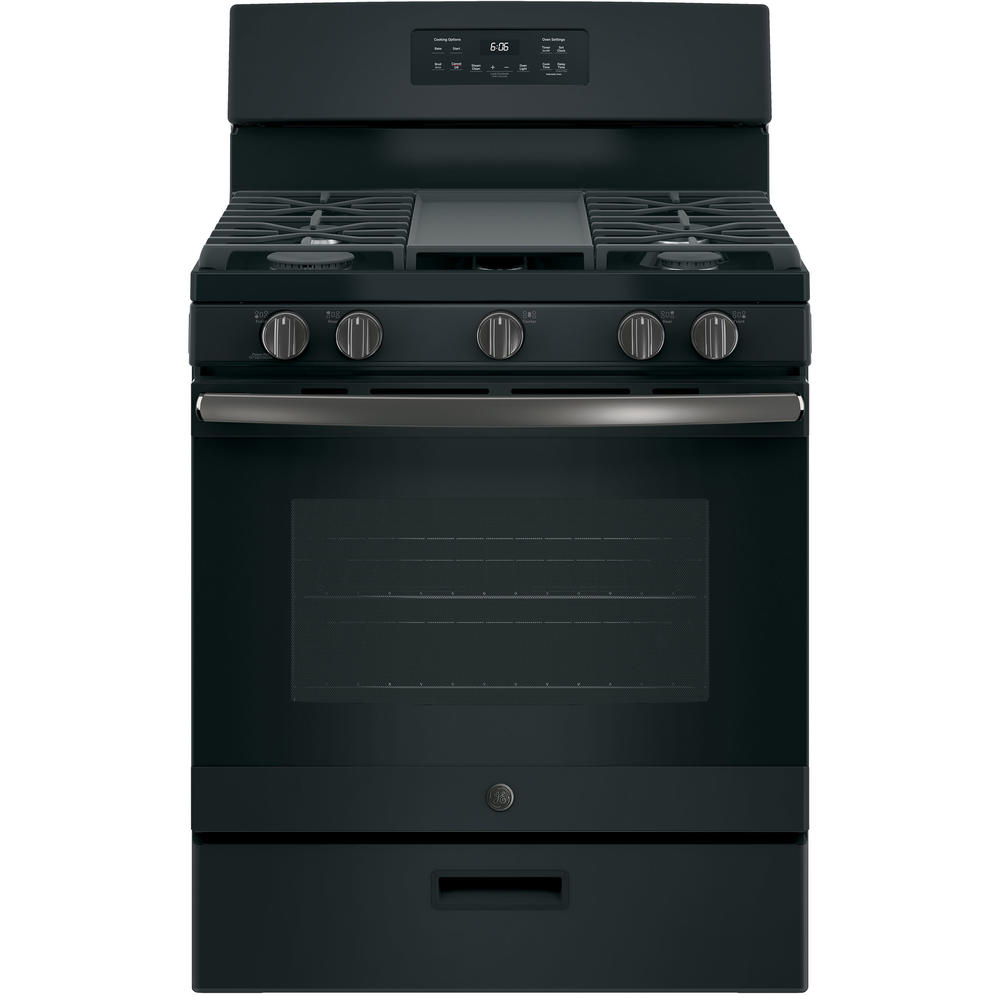 GE Appliances JGBS66FEKDS 30" Freestanding Gas Range Black Slate