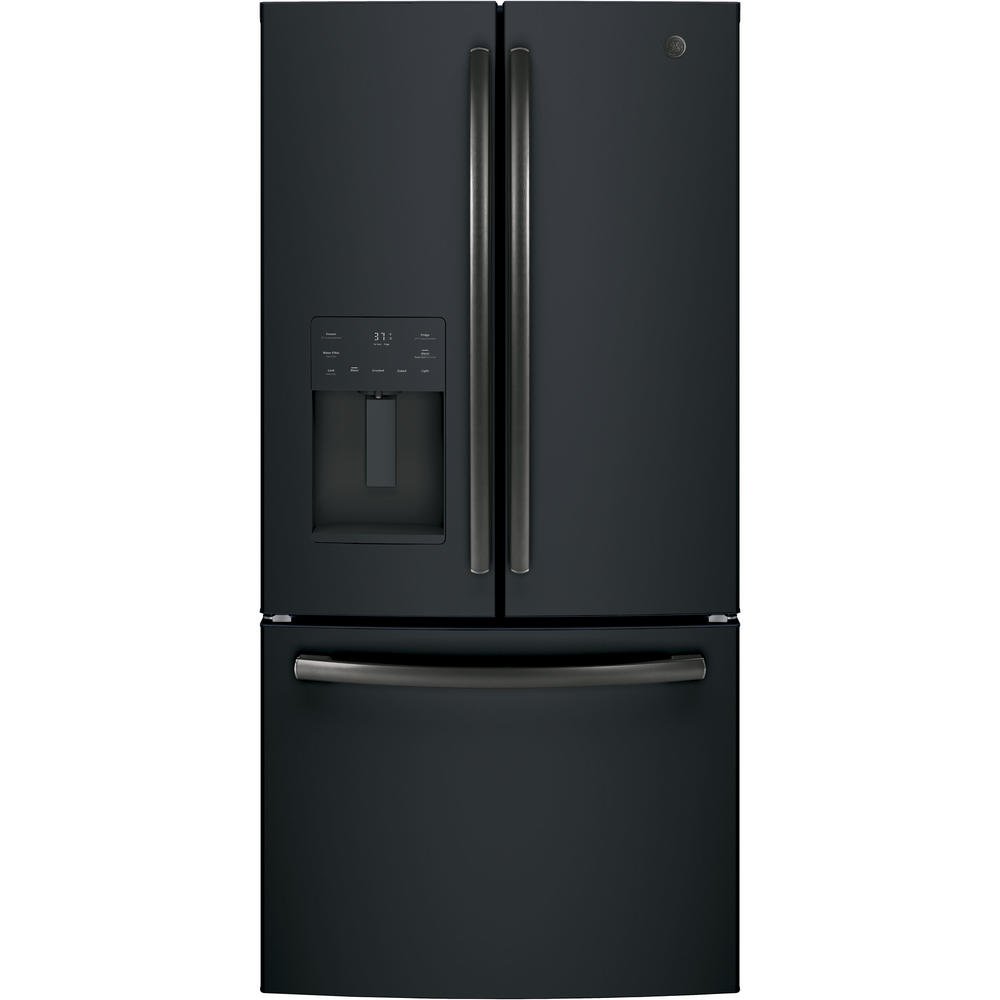 GE Appliances GYE18JEMDS 17.5 cu. ft. Counter Depth French Door Refrigerator - Black Slate