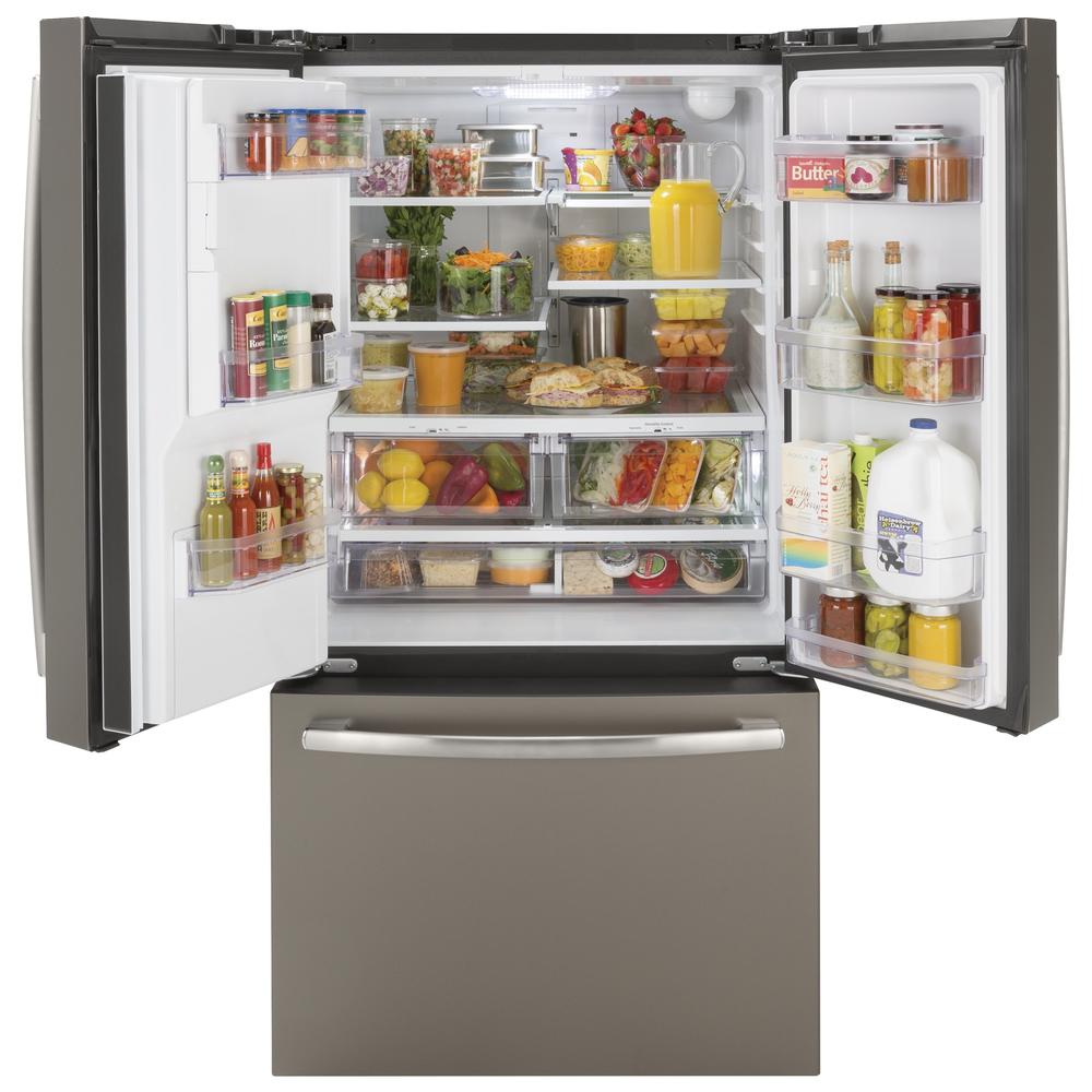 GE Appliances GFE26JMMES 25.5 cu. ft. French Door Refrigerator - Slate