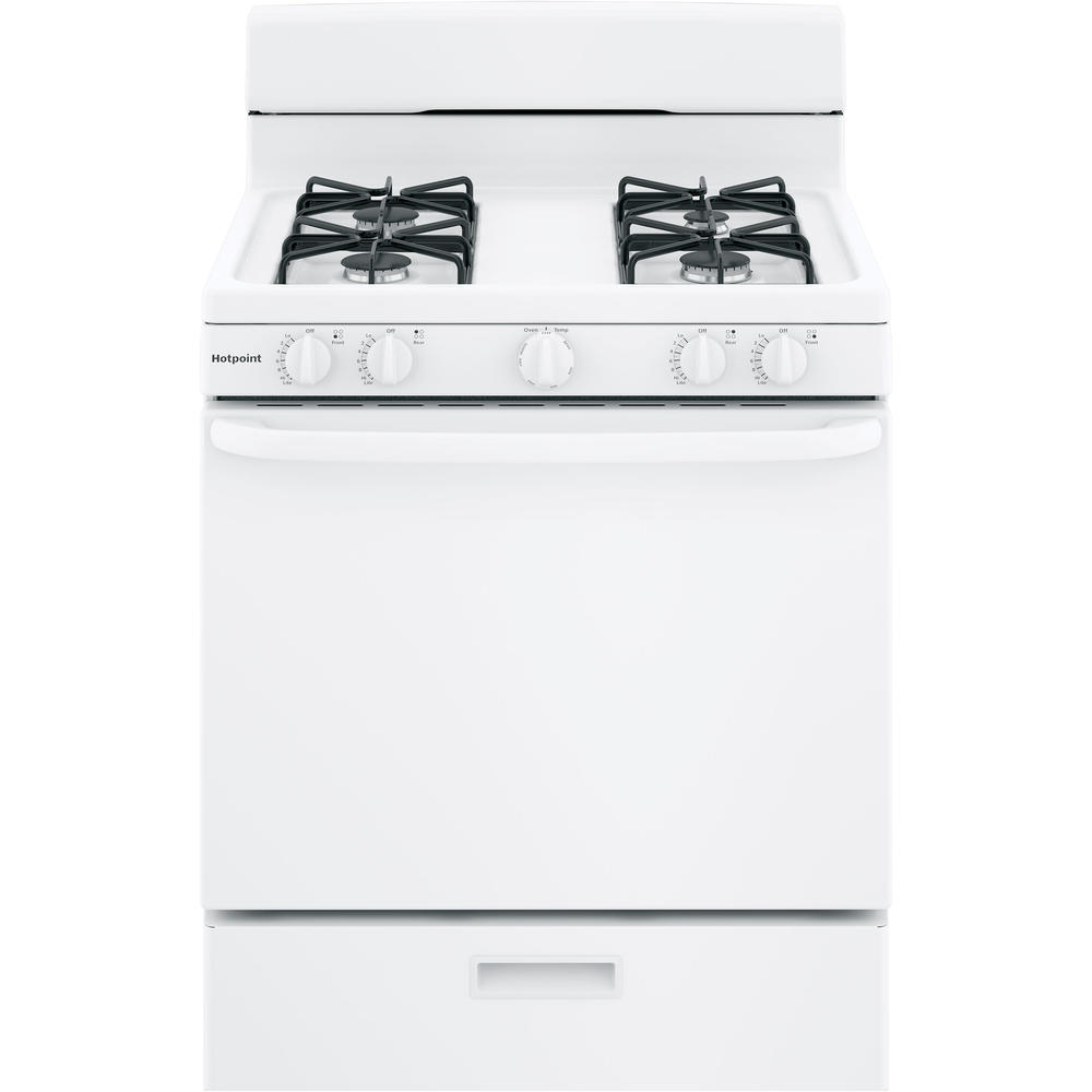 Hotpoint RGBS300DMWW 30" Free-Standing Gas Range - White