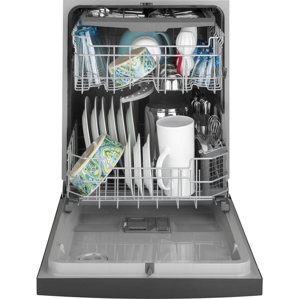 GE Appliances GDF630PGMBB 24" Built-In Dishwasher with Front Controls - Black