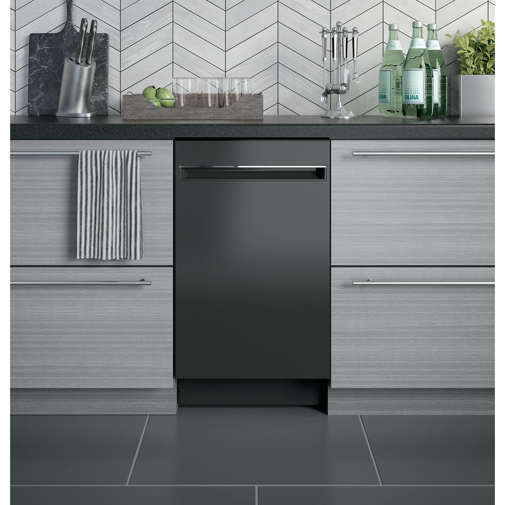 GE Profile Series PDT145SGLBB 18" BuiltIn Dishwasher Black