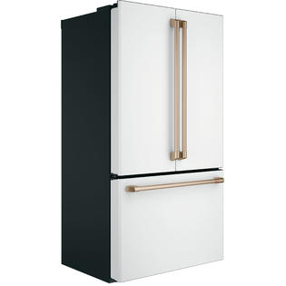 Ge Cafe Cwe23sp4mw2 23 1 Cu Ft Counter Depth French Door Refrigerator Matte White