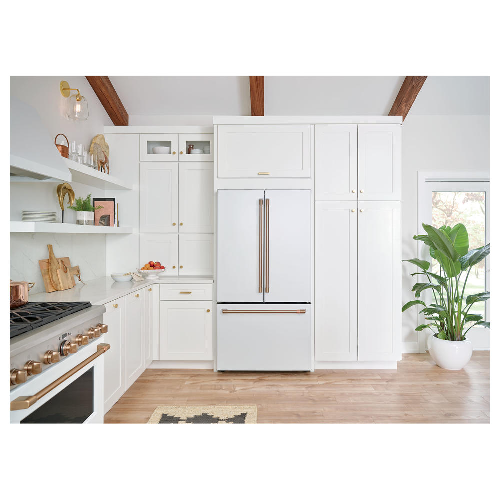 GE Cafe CWE23SP4MW2 23.1 cu. ft. CounterDepth FrenchDoor Refrigerator Matte White