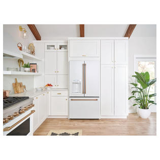 GE Cafe CYE22TP4MW2 22.2 cu. ft. Counter Depth French Door Refrigerator w Hot Water Dispenser White