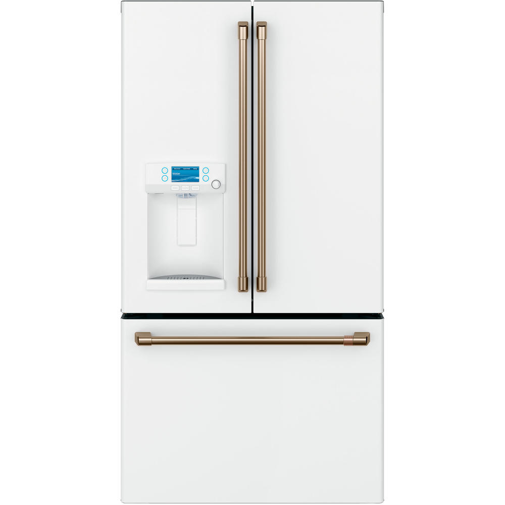 GE Cafe CYE22TP4MW2 22.2 cu. ft. Counter-Depth French Door Refrigerator w/ Hot Water Dispenser-White