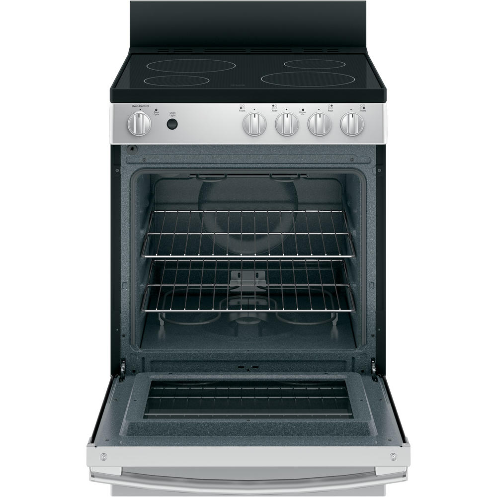 GE Appliances JAS640RMSS 24" Free-Standing Electric Range with Steam Clean - Stainless Steel