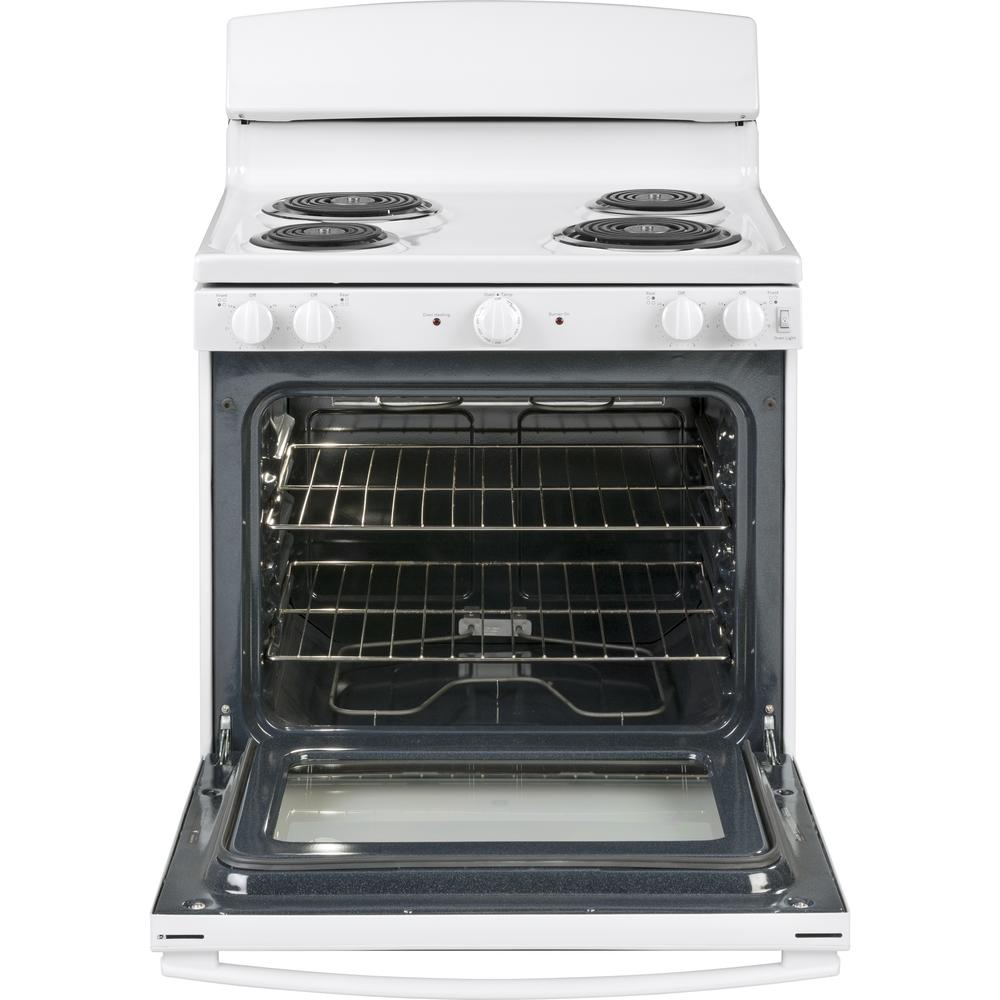 GE Appliances JBS460DMWW 30" FreeStanding Electric Range White