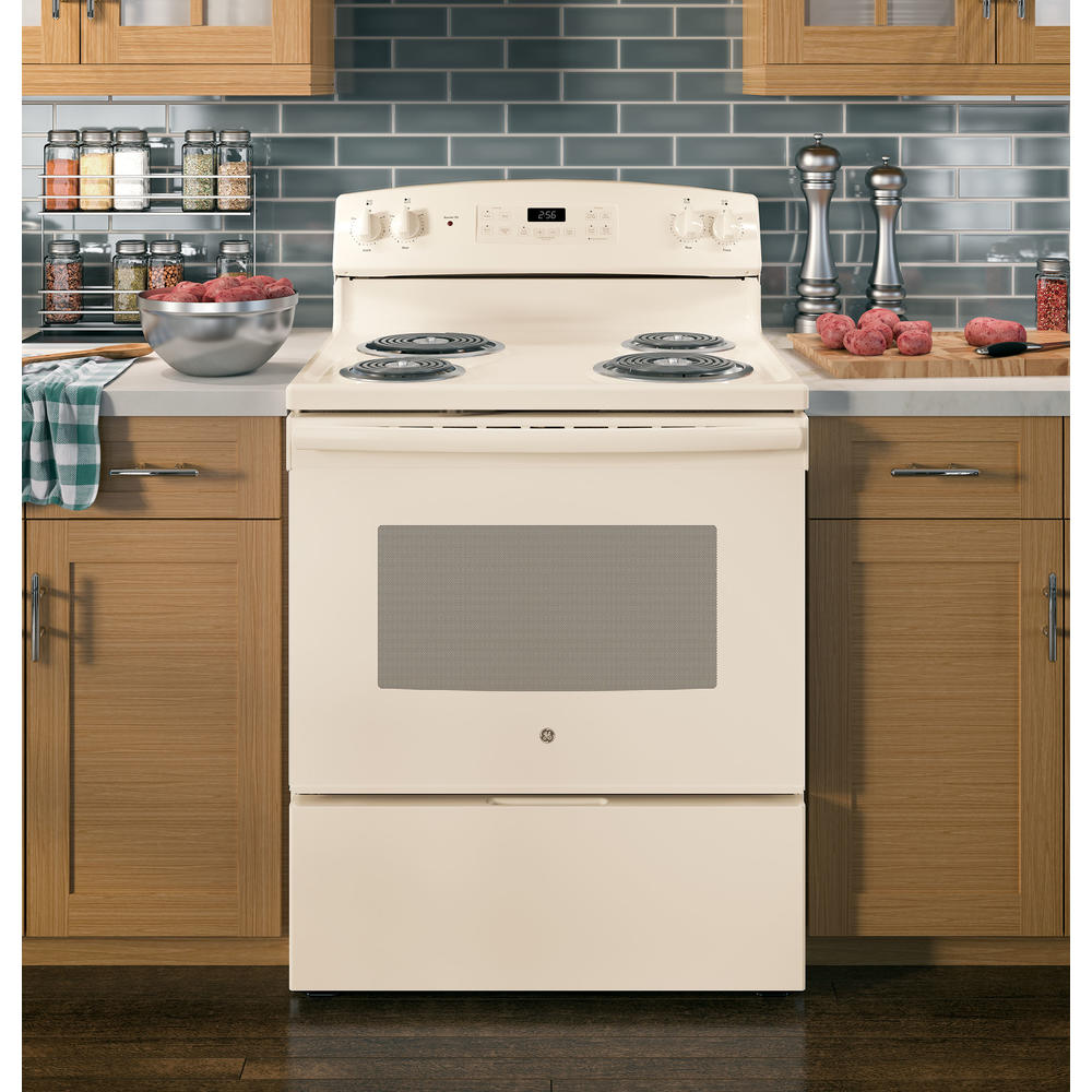 GE Appliances JB256DMCC 30" FreeStanding Electric Range Bisque