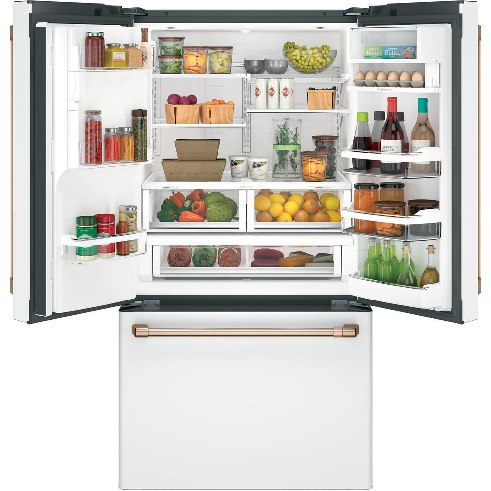 GE Cafe CFE28TP4MW2 27.8 cu. ft. French Door Refrigerator with Hot Water Dispenser - White