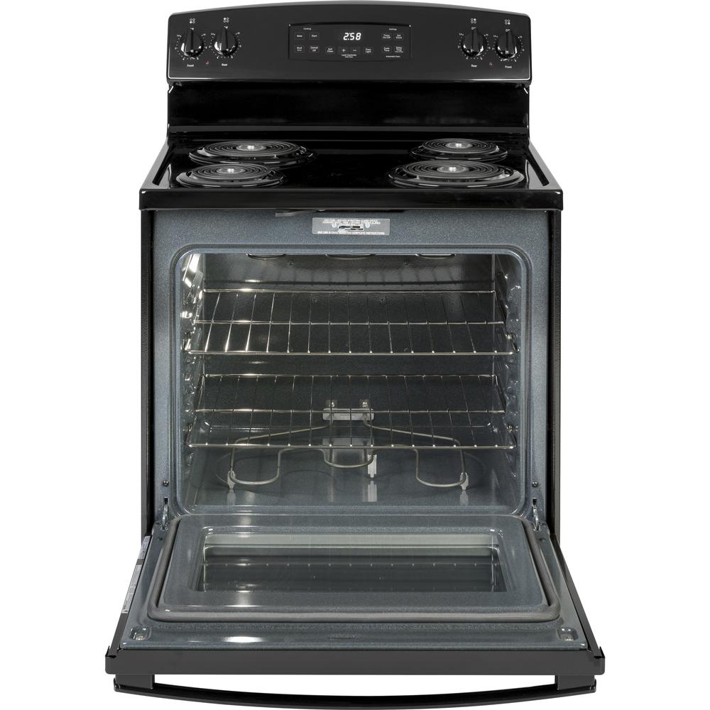GE Appliances JB258DMBB 30" Freestanding Self-Clean Electric Range - Black