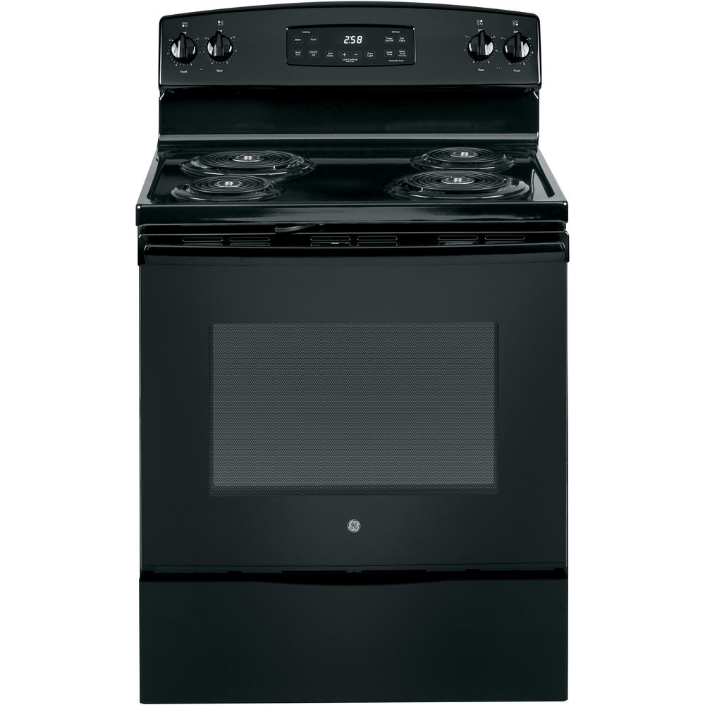 GE Appliances JB258DMBB 30" Freestanding Self-Clean Electric Range - Black