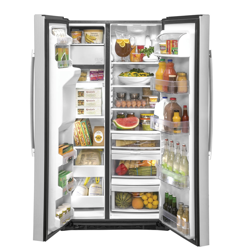 GE Appliances GZS22IYNFS 21.8 cu. ft. Side-By-Side Refrigerator - Stainless Steel