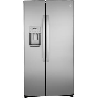 Ge Appliances Gzs22iynfs 21 8 Cu Ft Side By Side Refrigerator Stainless Steel