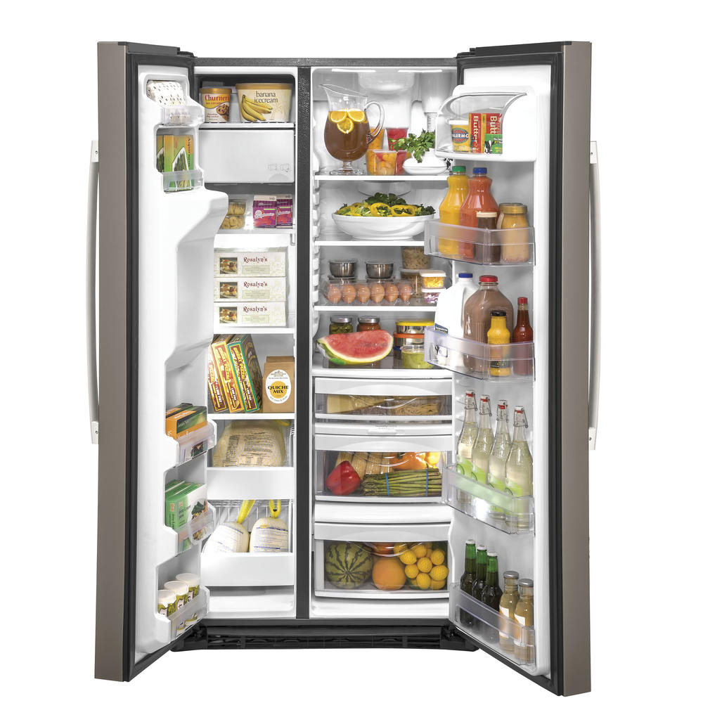 GE Appliances GZS22IMNES 21.8 cu. ft. Side-By-Side Refrigerator - Slate