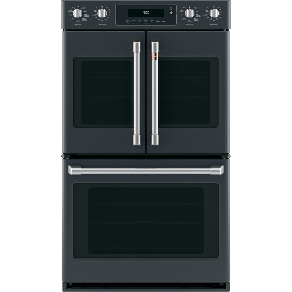 GE Cafe CTD90FP3MD1 30" Built-In Double Convection Wall Oven with French Doors - Matte Black