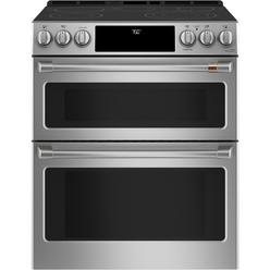 GE Cafe CES750P2MS1 30" Slide-In Radiant and Convection Double Oven Range - Stainless Steel