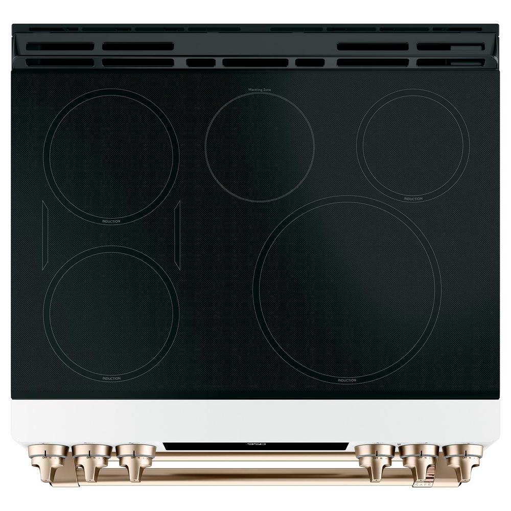 GE Cafe CHS950P4MW2 30" SlideIn Induction and Convection Double Oven Range Matte White