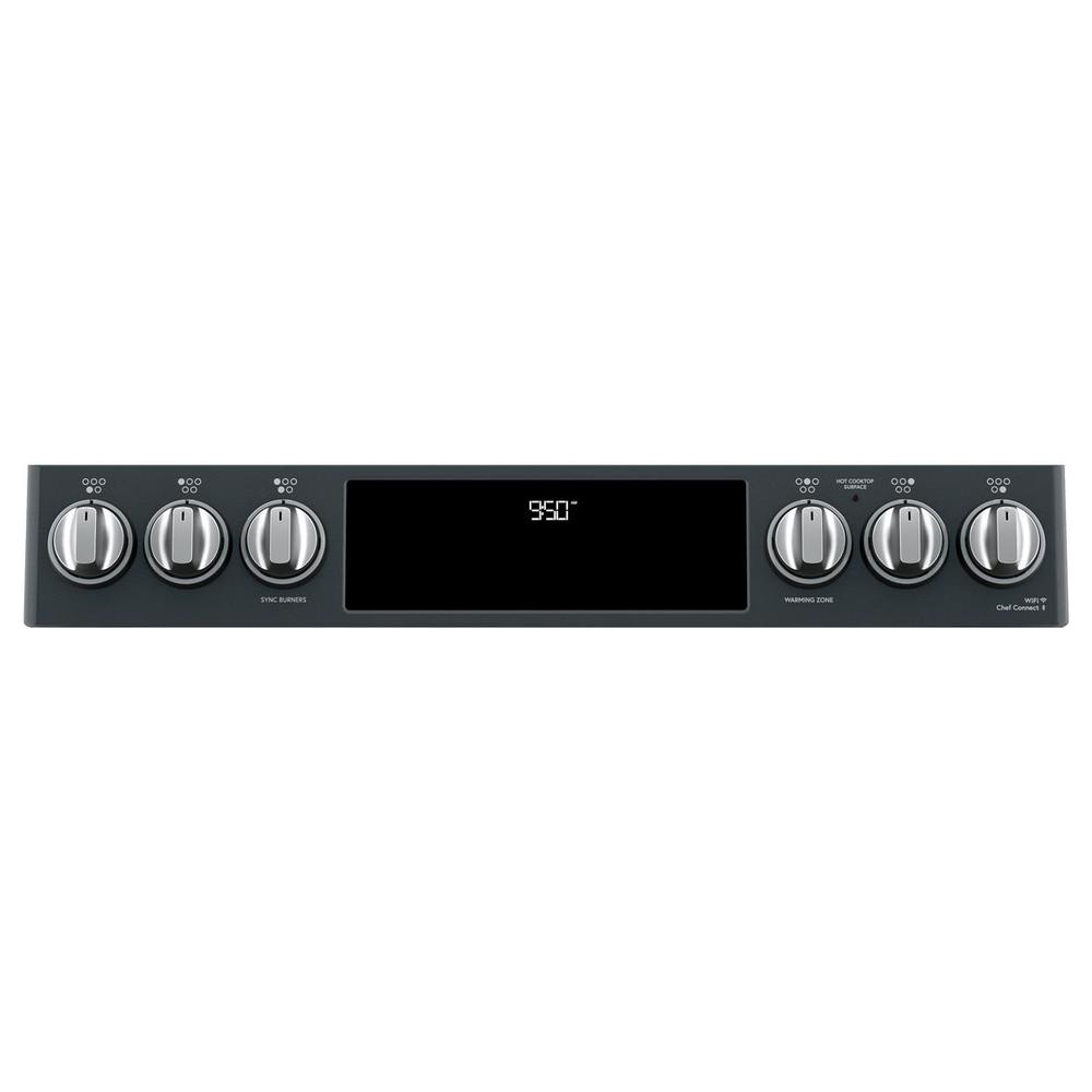 GE Cafe CHS950P3MD1 30" Slide-In Front Control Induction and Convection Double Oven Range - Matte Black
