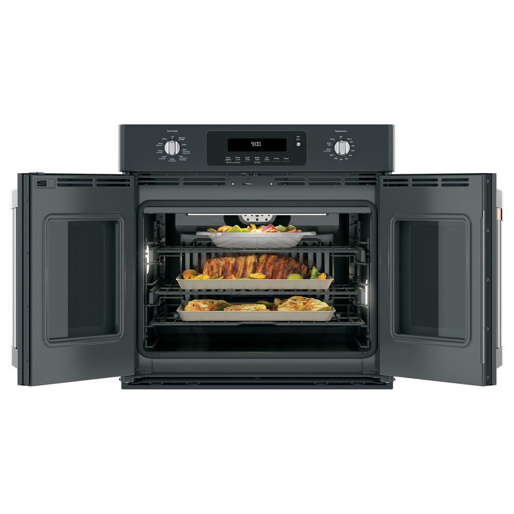 GE Cafe CTS90FP3MD1 30" Built-In Convection Wall Oven with French Doors - Matte Black