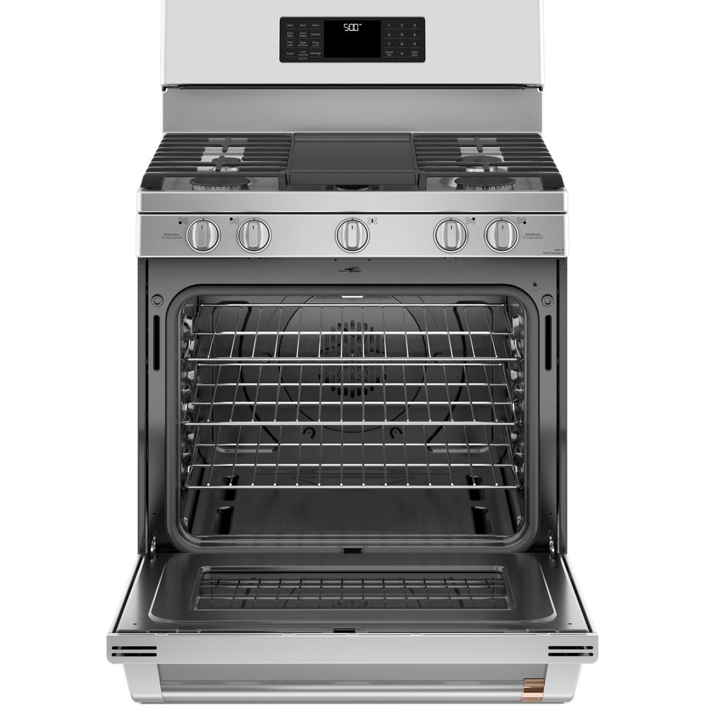 GE Cafe CGB500P2MS1 30" Freestanding Gas Oven with Convection Range