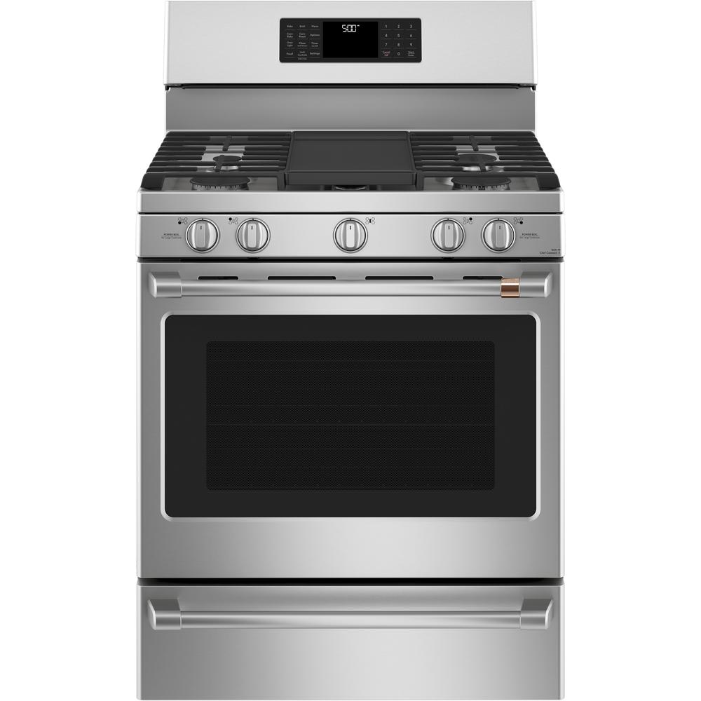 GE Cafe CGB500P2MS1 30" Freestanding Gas Oven with Convection Range