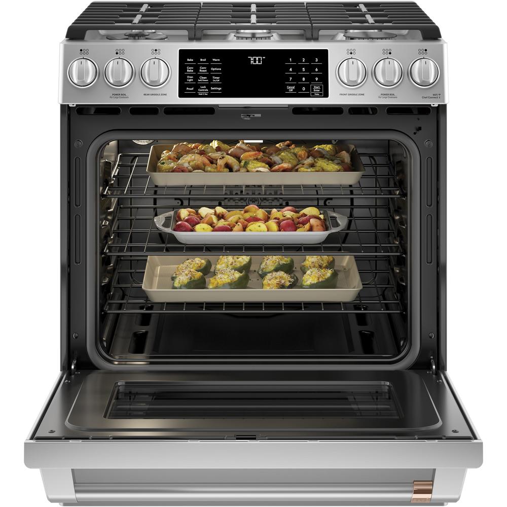 GE Cafe CGS700P2MS1 30" SlideIn Gas Oven with Convection Range