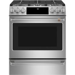 GE Cafe CGS700P2MS1 30" Slide-In Gas Oven with Convection Range - Stainless Steel