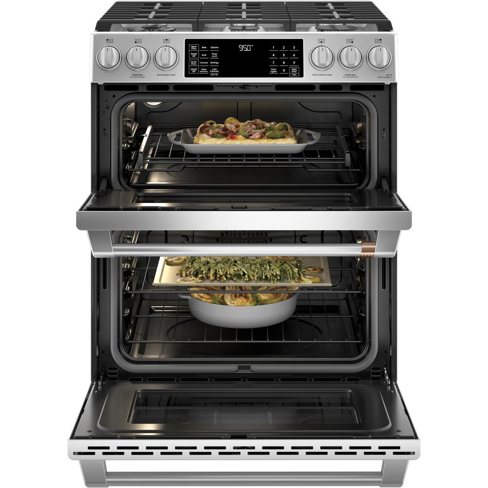 GE Cafe C2S950P2MS1 30" SlideIn Dual Fuel Double Oven with Convection