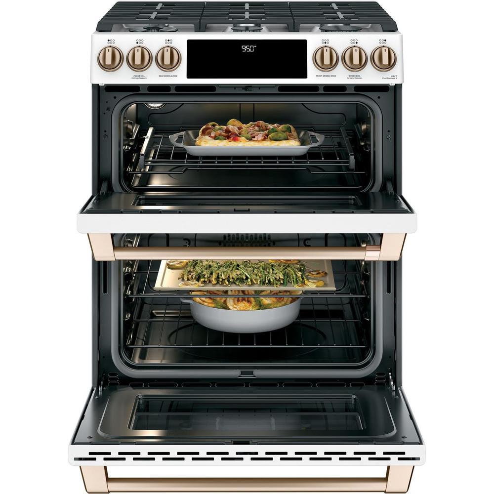 GE Cafe C2S950P4MW2 30" SlideIn Dual Fuel Double Oven with Convection