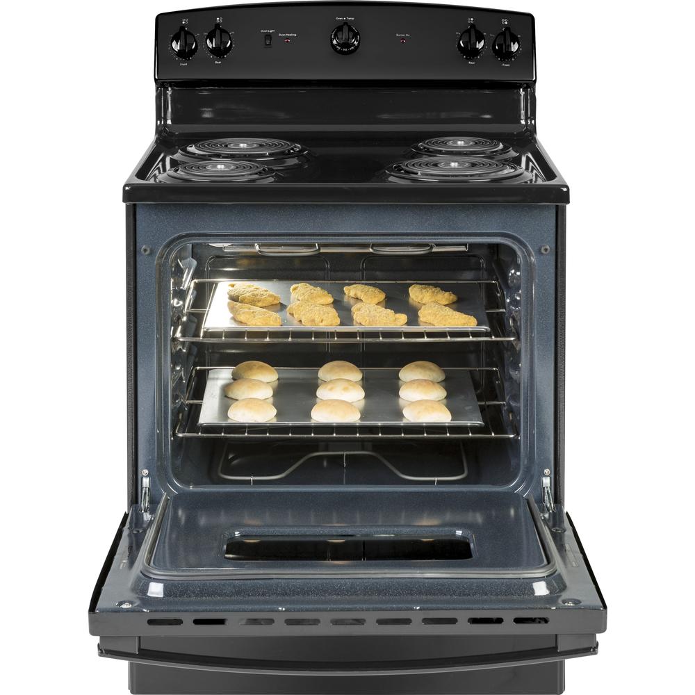 GE Appliances JBS160DMBB 30" FreeStanding Electric Range Black