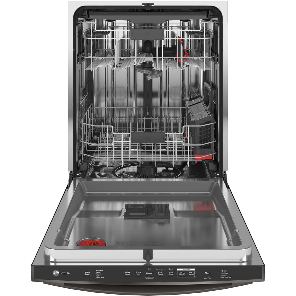 GE Profile Series PDT785SBNTS 24" Dishwasher w/ Hidden Controls - Black Stainless Steel
