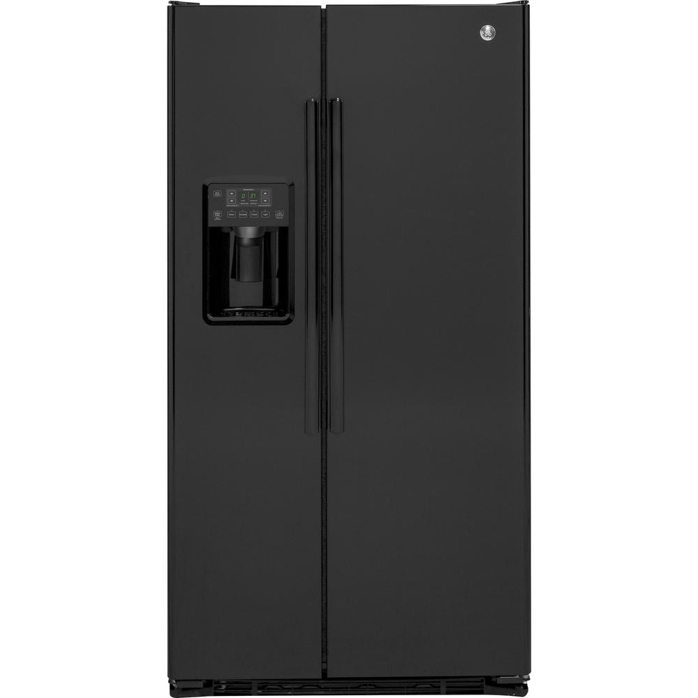 GE Appliances GZS22DGJBB 21.9 cu. ft. Counter-Depth Side-by-Side Refrigerator - Black